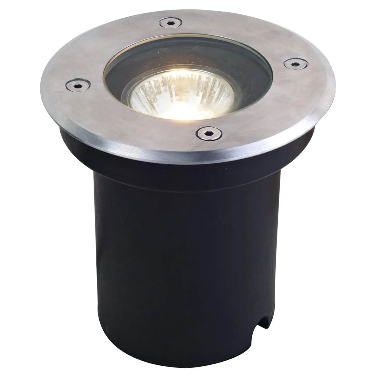 Lucande lámpara de suelo empotrable Ava, Ø 12 cm, redonda, IP67, GU10