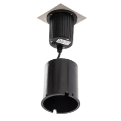 Lucande Lámpara de suelo LED empotrable Jos, angular, orientable, IP67