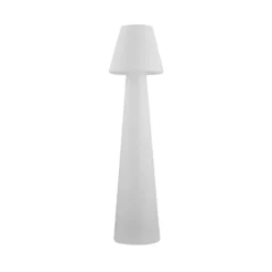 Lucande Lámpara de terraza Gauri, blanca, altura 107 cm, IP65