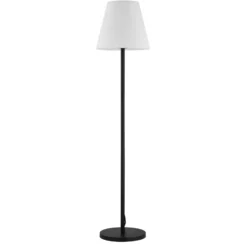 Lucande lámpara de terraza Jaimy, negro, aluminio, 150 cm
