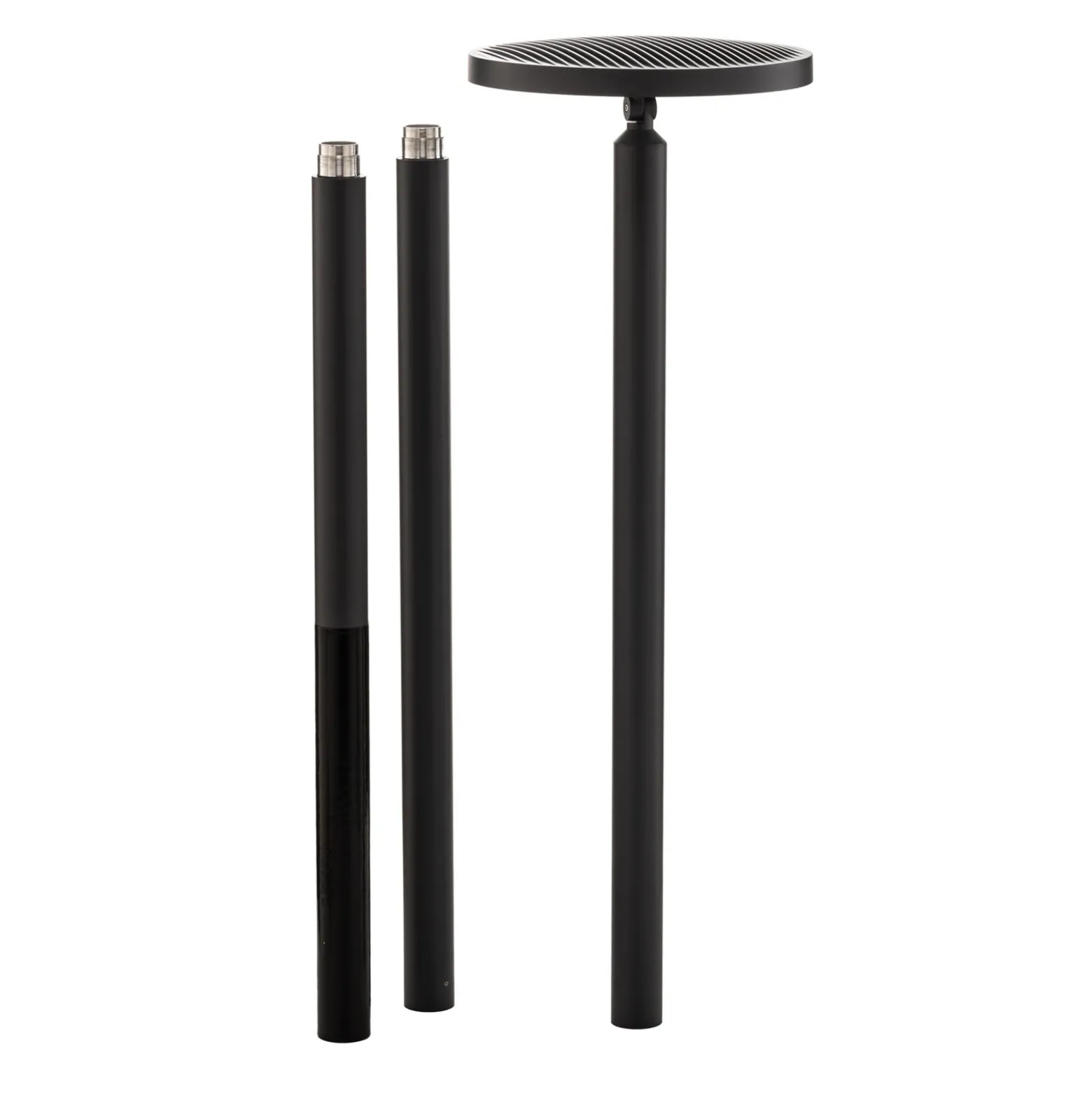 Lucande lámpara exterior LED Akito, antracita, 220 cm, IP54