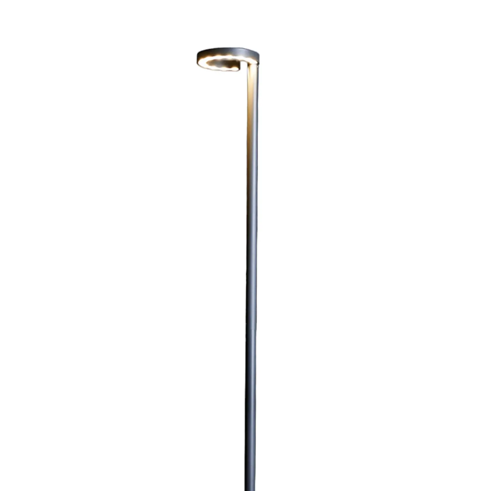 Lucande Lámpara exterior LED Jannis, antracita, metal, 200cm