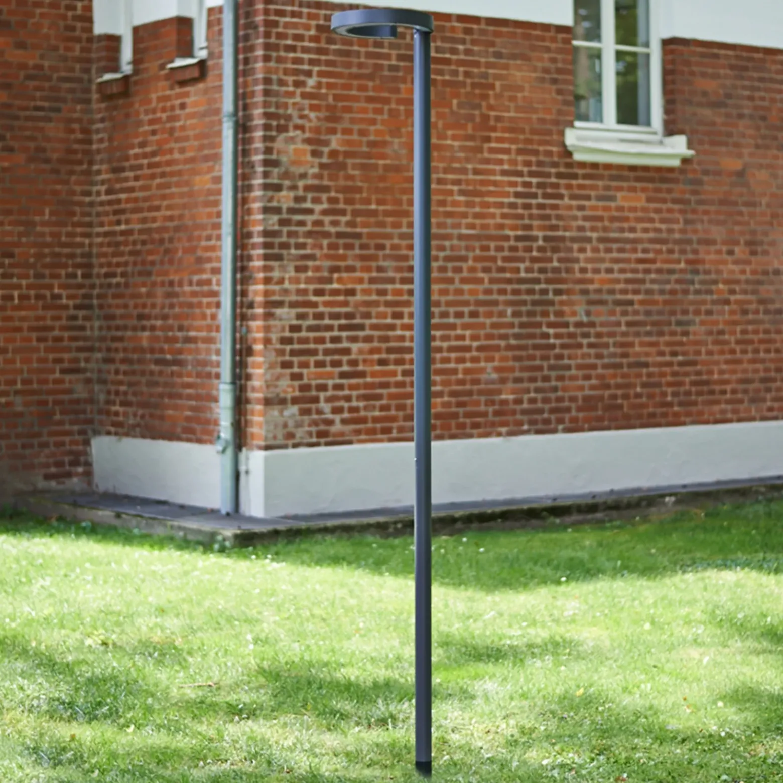 Lucande Lámpara exterior LED Jannis, antracita, metal, 200cm