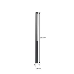 Lucande Lámpara exterior LED Pirron, 230 cm, antracita, IP65