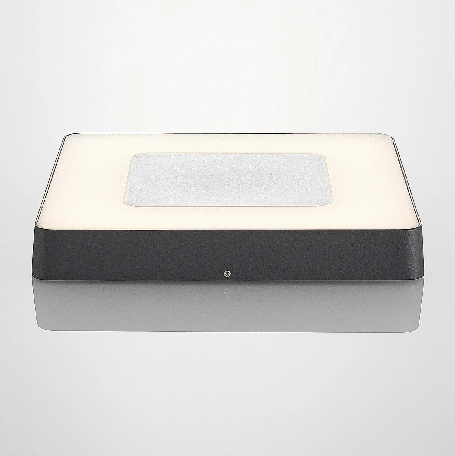 Lucande Lámpara LED de techo para exterior Sora, angular, con sensor, IP54