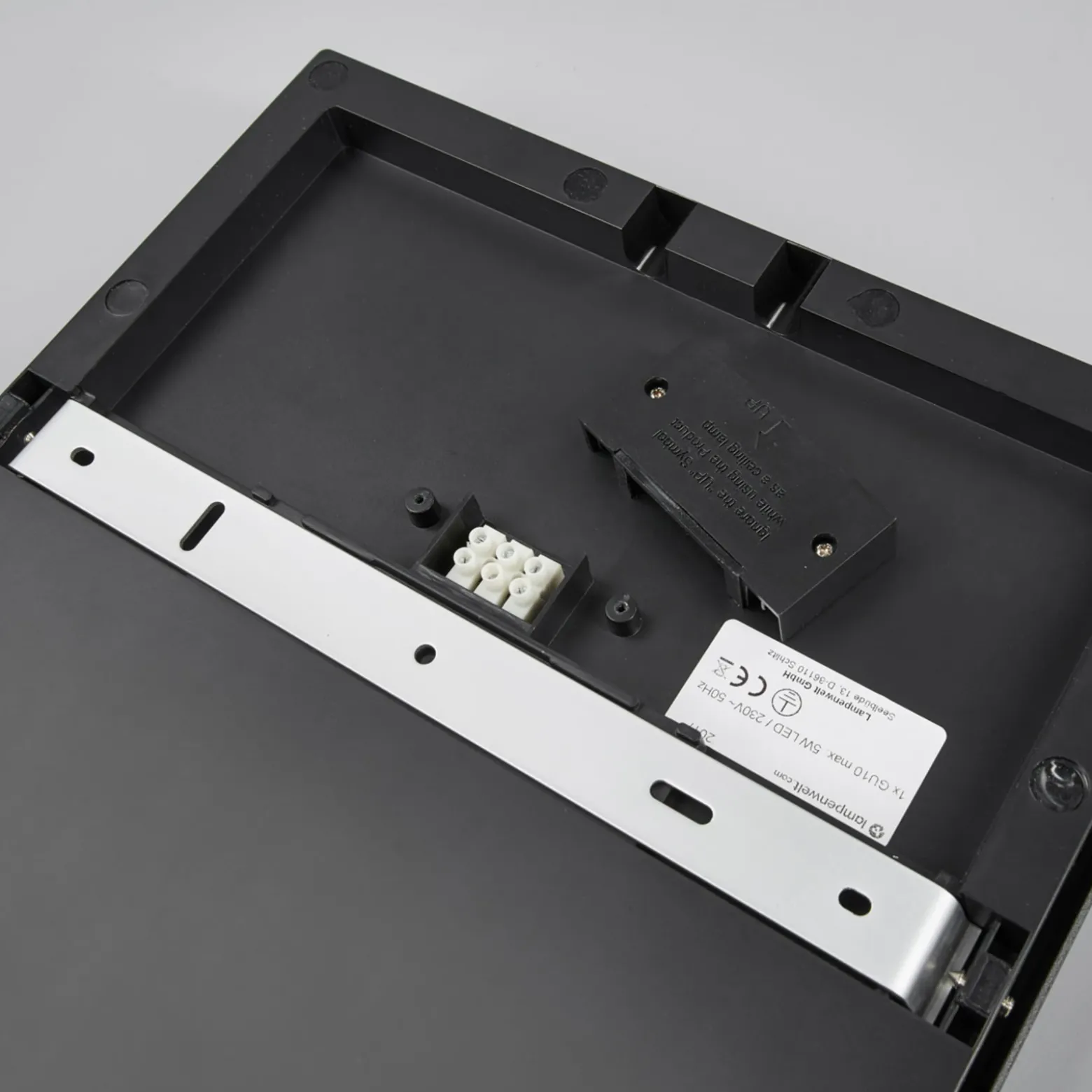 Lucande Lámpara LED de techo para exterior Amra, 30 cm, angular, antracita