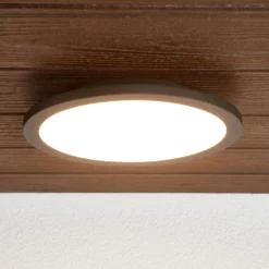 Lucande, lámpara LED de techo para exterior Malena, detector de movimiento, IP65