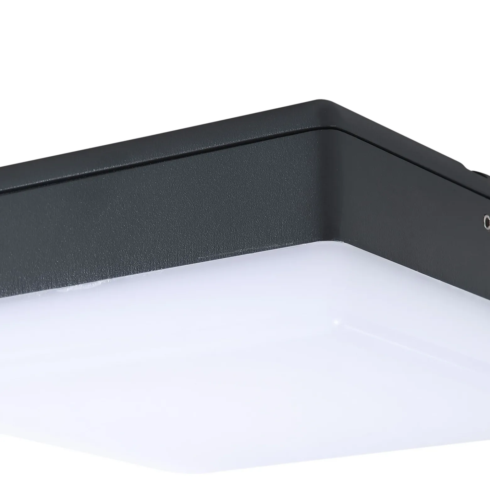 Lucande Lámpara LED de techo Thilo, 16cm, antracita, sensor, IP54