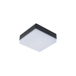 Lucande Lámpara LED de techo Thilo, 16cm, antracita, sensor, IP54