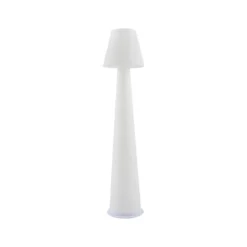 Lucande Lámpara LED para terraza con batería Gauri, blanca, 153 cm, IP44