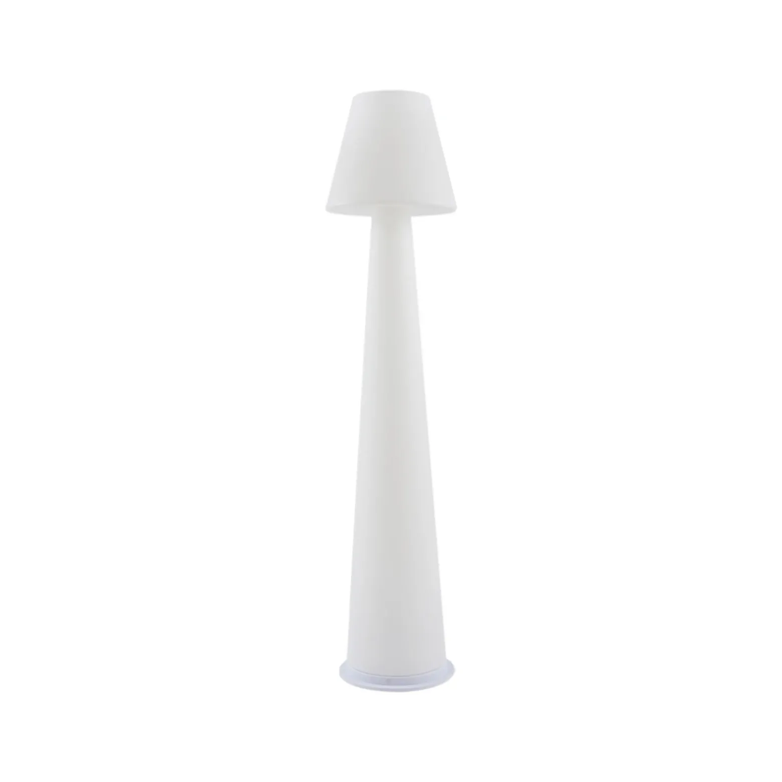 Lucande Lámpara LED para terraza con batería Gauri, blanca, 153 cm, IP44