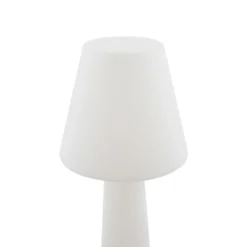 Lucande Lámpara LED para terraza con batería Gauri, blanca, 153 cm, IP44