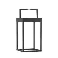 Lucande Lámpara LED solar Lynzy, 38 cm, negra, metal, IP65