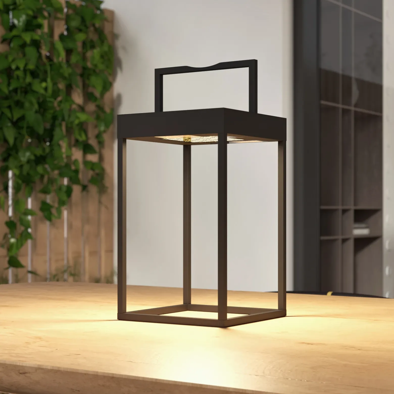 Lucande Lámpara LED solar Lynzy, 38 cm, negra, metal, IP65