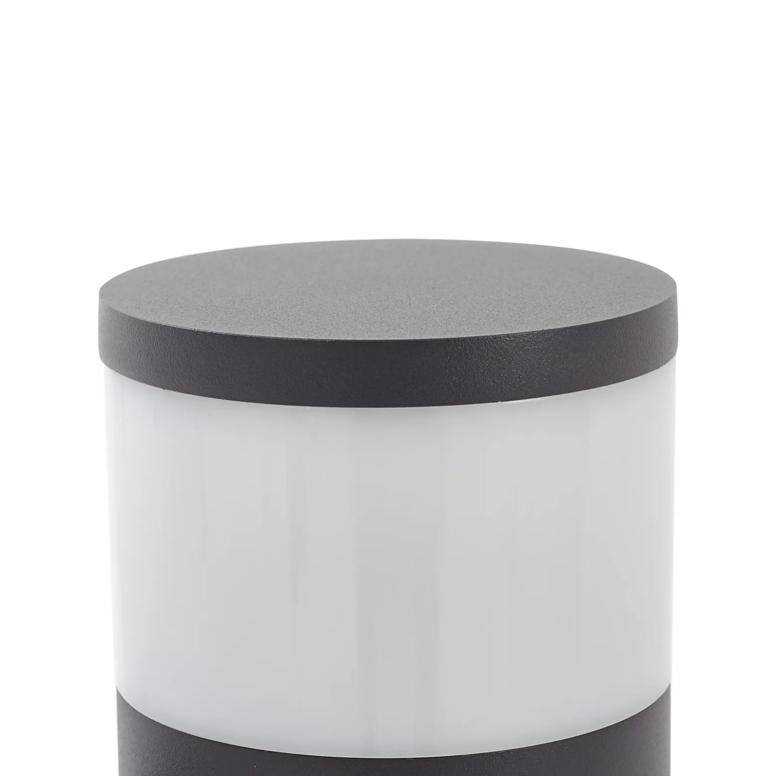 Lucande Lámpara sobremuro Corban, gris, sensor, enchufes, IP44