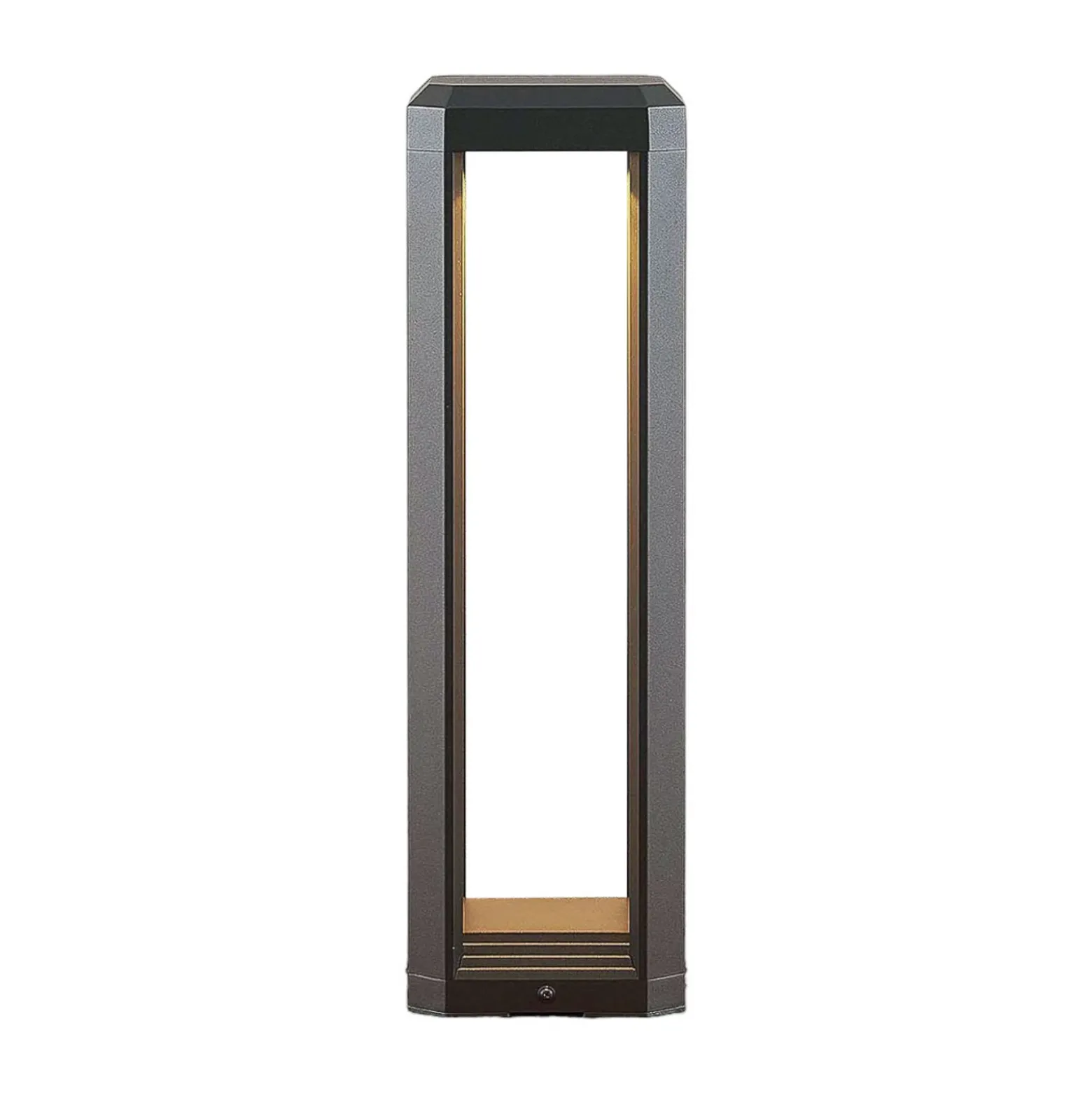 Lucande Lámpara sobremuro LED Fery, antracita, metal, 50 cm, IP65