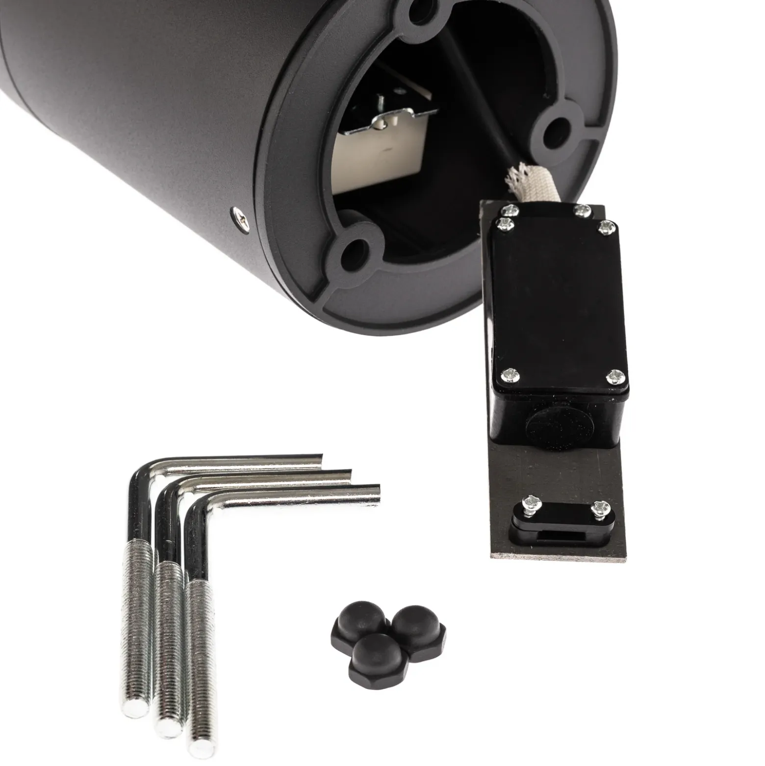 Lucande Lámpara sobremuro LED Lucius, 27 cm, antracita, IP54