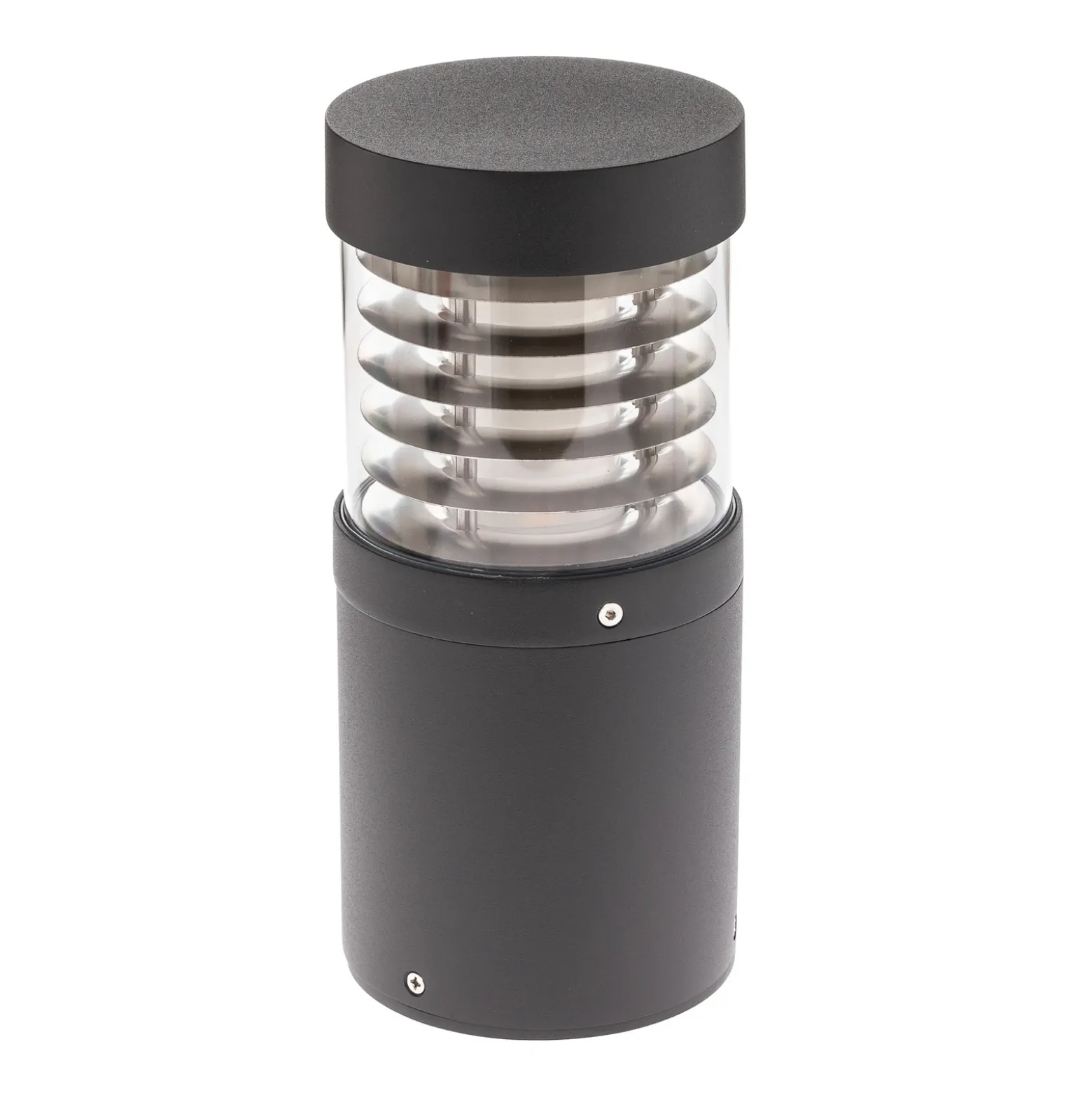 Lucande Lámpara sobremuro LED Lucius, 27 cm, antracita, IP54