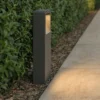 Lucande Lámpara sobremuro LED Leya, 35 cm, antracita, metal, IP54
