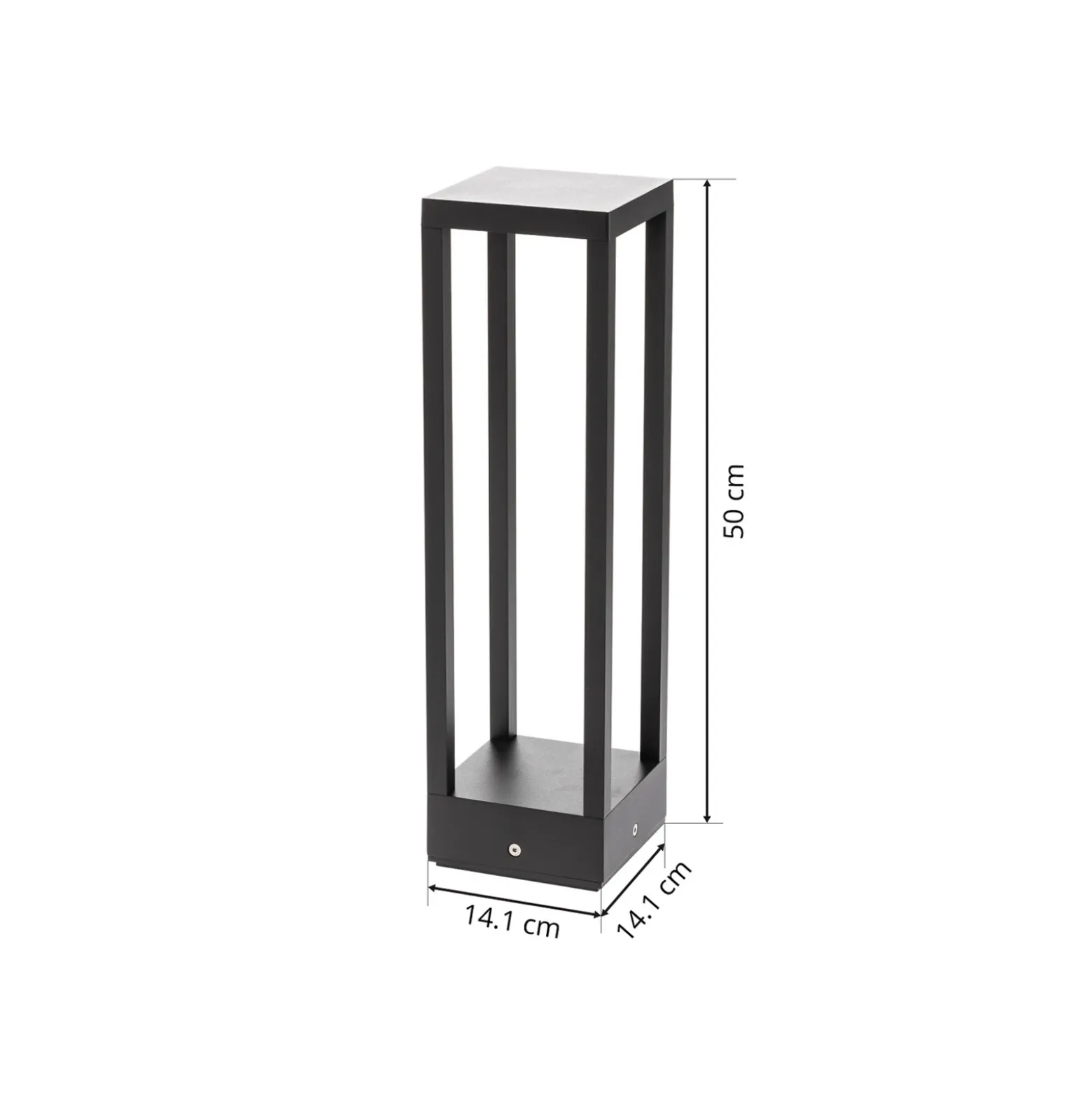 Lucande lámpara sobremuro LED Carlota, 50 cm, antracita, aluminio