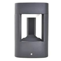 Lucande lámpara sobremuro LED Pirron, 20 cm, triangular, IP54