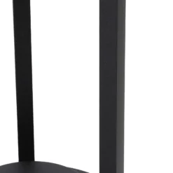 Lucande, lámpara solar LED para caminos Nilea, Ø 16 cm, negra, sensor