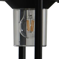 Lucande Milanka aplique de exterior, negro, aluminio, 43 cm