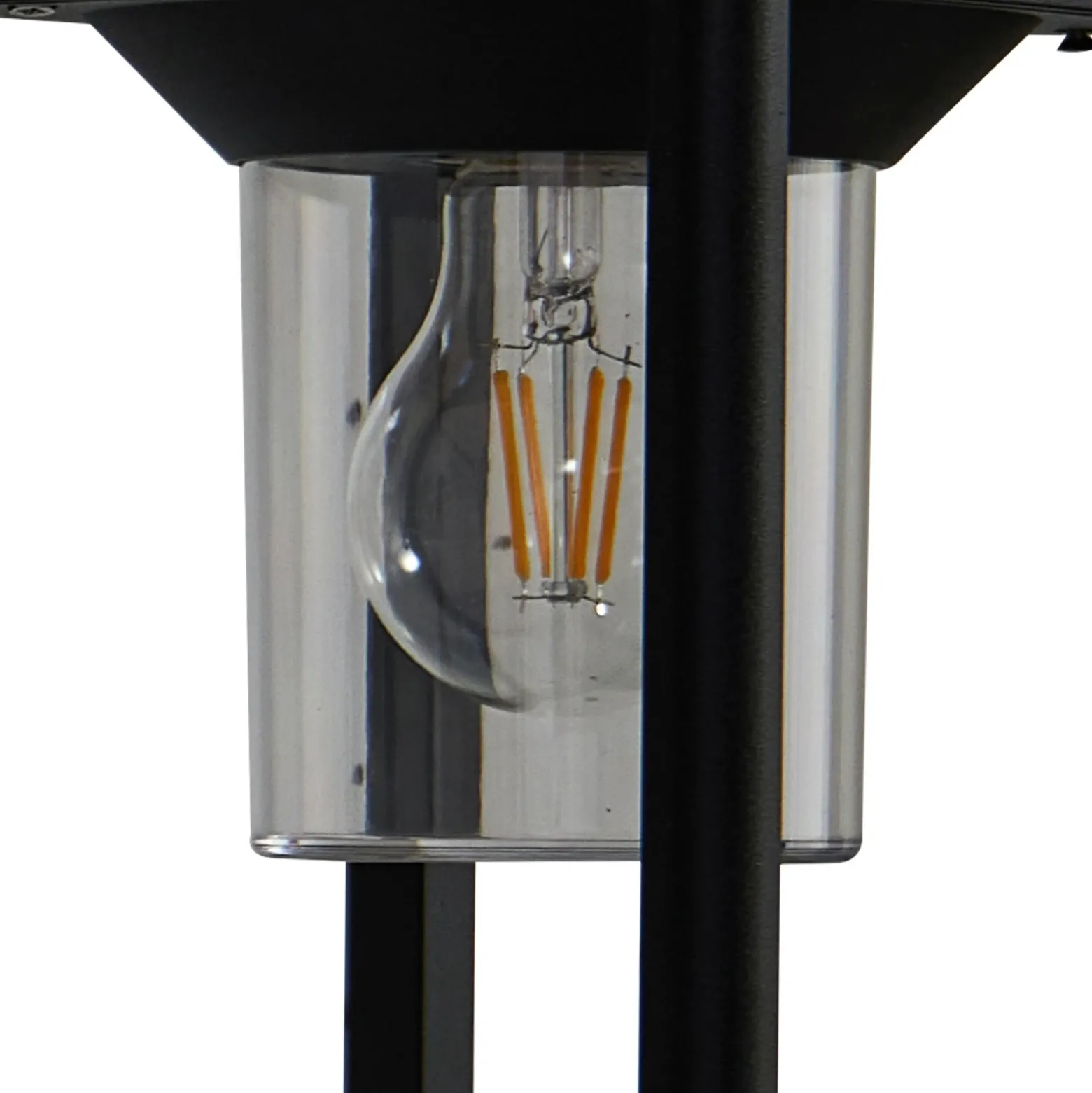 Lucande Milanka aplique de exterior, negro, aluminio, 43 cm