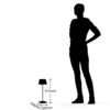 Lucande Patini lámpara de mesa LED exterior, negro