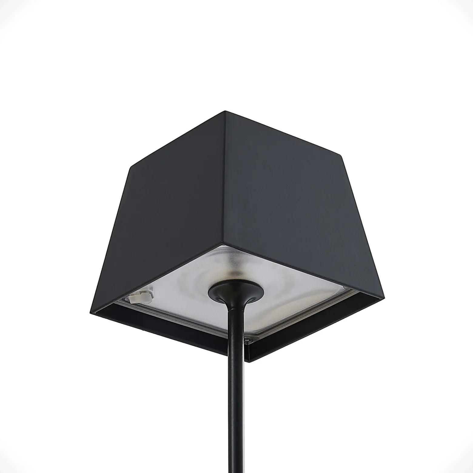 Lucande Patini lámpara de mesa LED exterior, negro