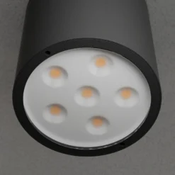 Lucande plafón LED Meret, redondo, antracita, metal