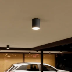 Lucande plafón LED Meret, redondo, antracita, metal