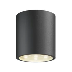 Lucande plafón LED Meret, redondo, antracita, metal