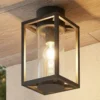 Lucande, plafón para exterior Ferda, 29 cm, antracita, IP44