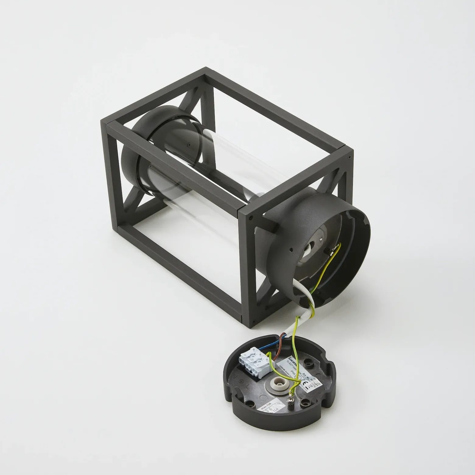 Lucande, plafón para exterior Ferda, 29 cm, antracita, IP44