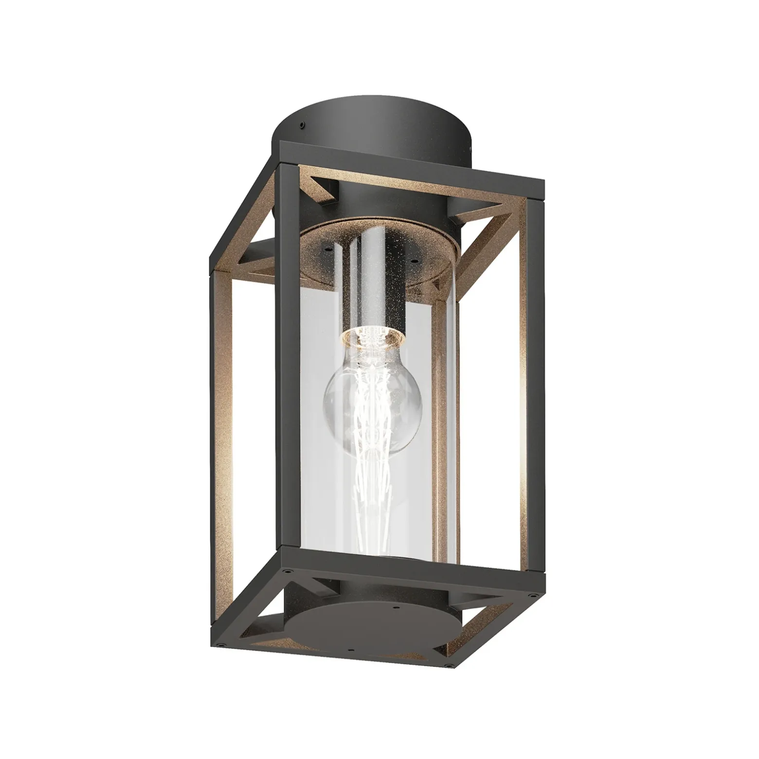 Lucande, plafón para exterior Ferda, 29 cm, antracita, IP44