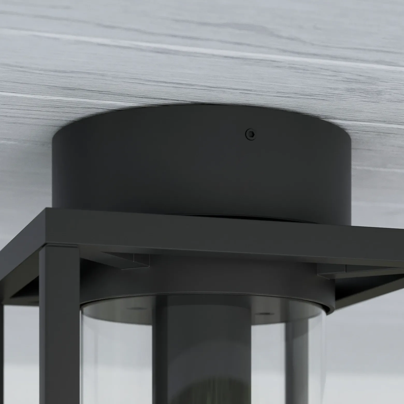 Lucande, plafón para exterior Ferda, 29 cm, antracita, IP44