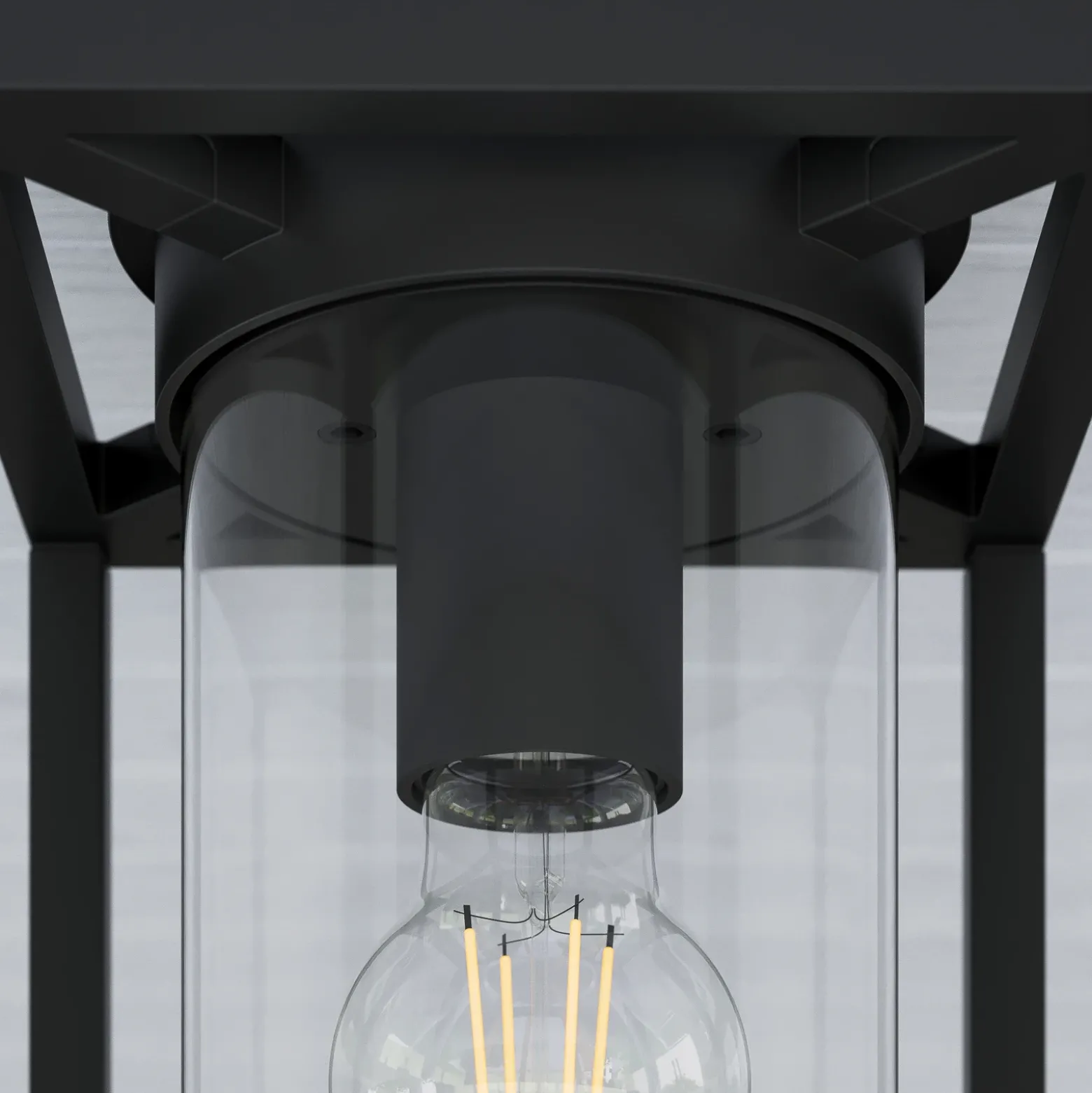 Lucande, plafón para exterior Ferda, 29 cm, antracita, IP44