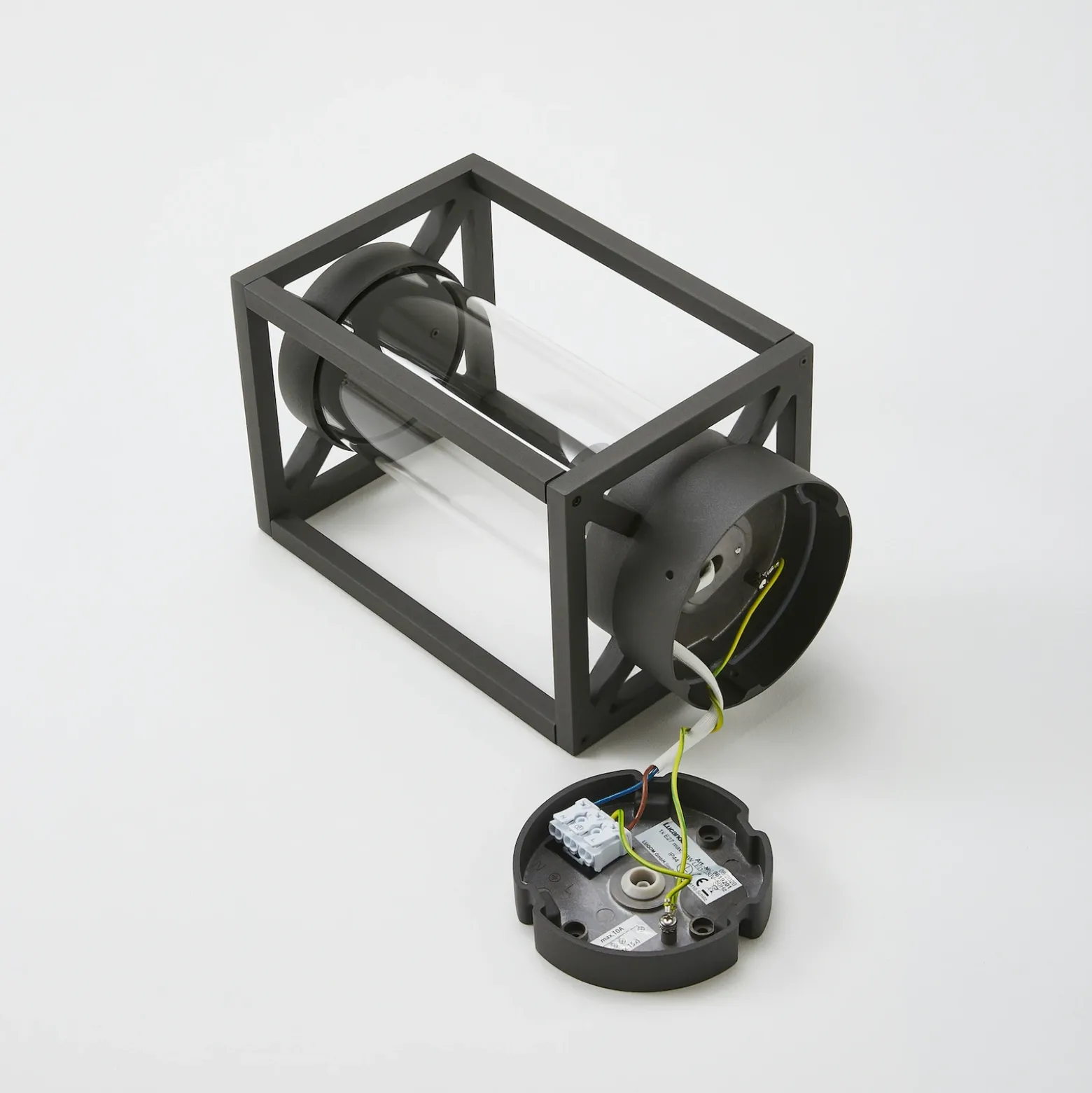 Lucande, plafón para exterior Ferda, 29 cm, antracita, IP44