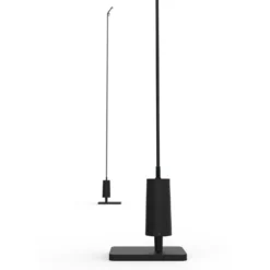 Luceplan Bolardo luminoso LED Flia, 180 cm de altura, negro, plástico