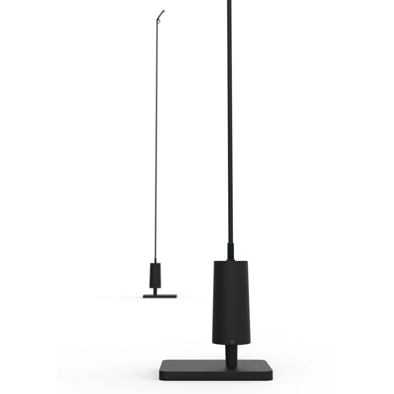 Luceplan Bolardo luminoso LED Flia, 180 cm de altura, negro, plástico