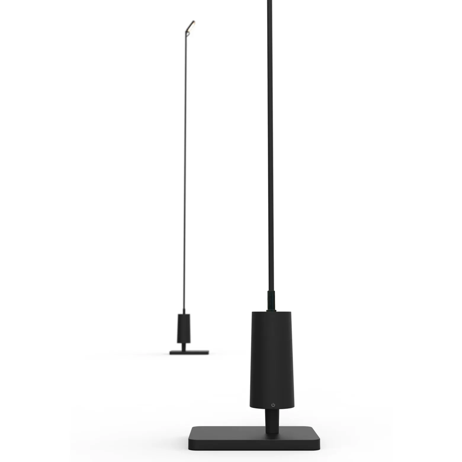 Luceplan Bolardo luminoso LED Flia, 120 cm de altura, negro, plástico