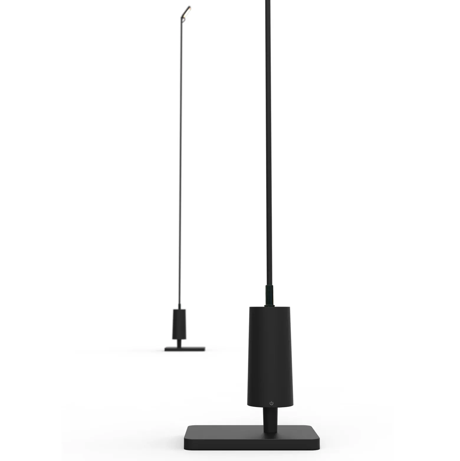 Luceplan Bolardo luminoso LED Flia, 75 cm de altura, negro, plástico