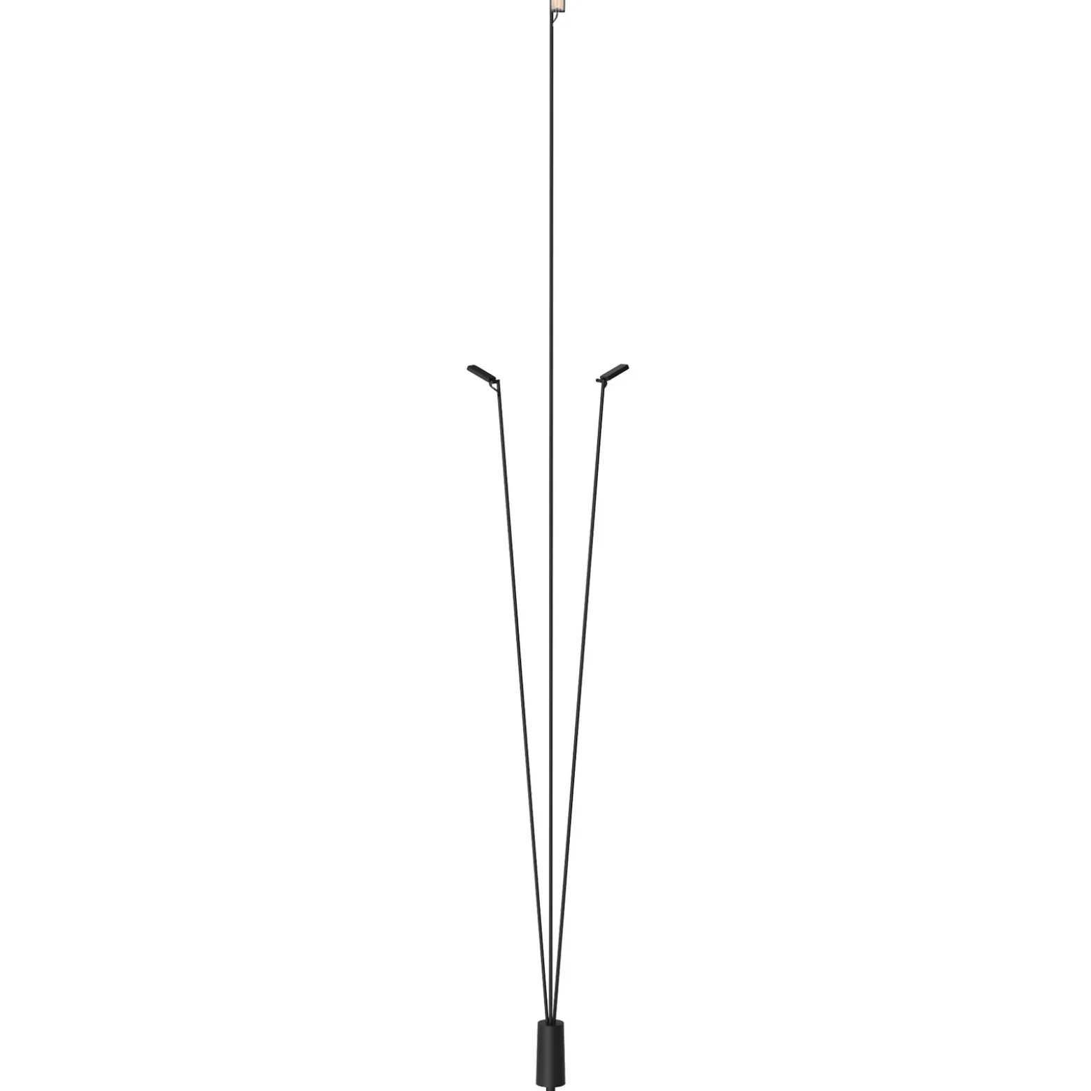 Luceplan Bolardo luminoso LED Flia, 3 luces, negro, plástico