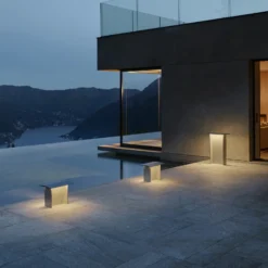 Luceplan Fienile baliza LED 32cm gris oscuro
