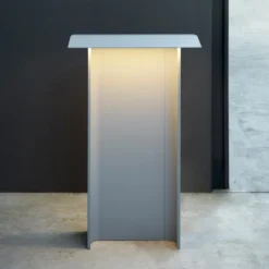 Luceplan Fienile bolardo LED 72 cm gris claro