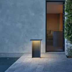 Luceplan Fienile bolardo LED 72 cm gris oscuro