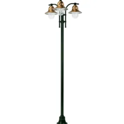 3 luces farola Toscane, verde
