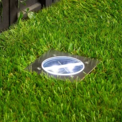 Lugo foco de suelo LED empotrable, IP44, 10,5 x 10,5 cm