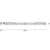 Luminaria LED con difusor para empotrar RESISTO, gris, 120 cm, 17 W, 840, IP66